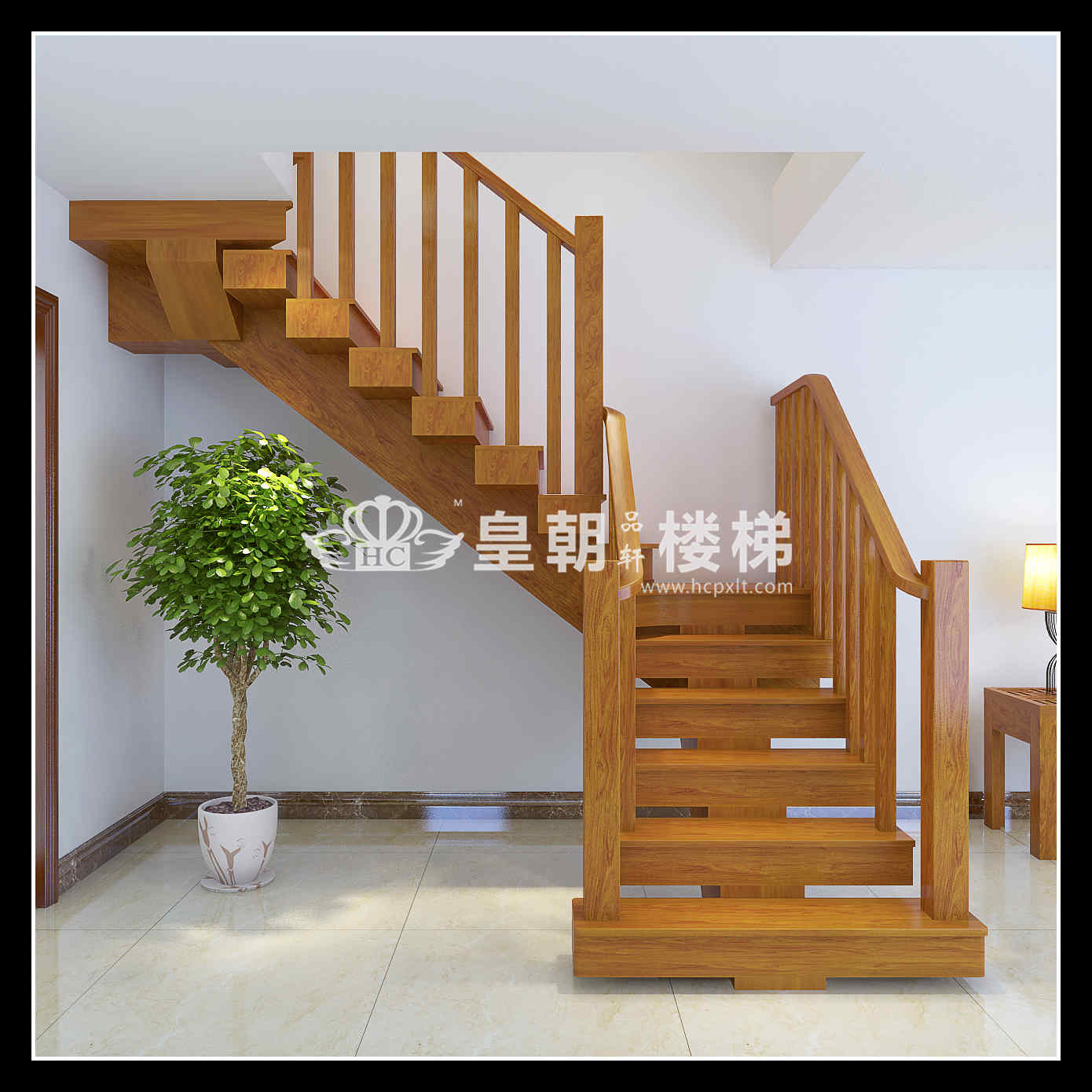 中式常规旋转楼梯扶手